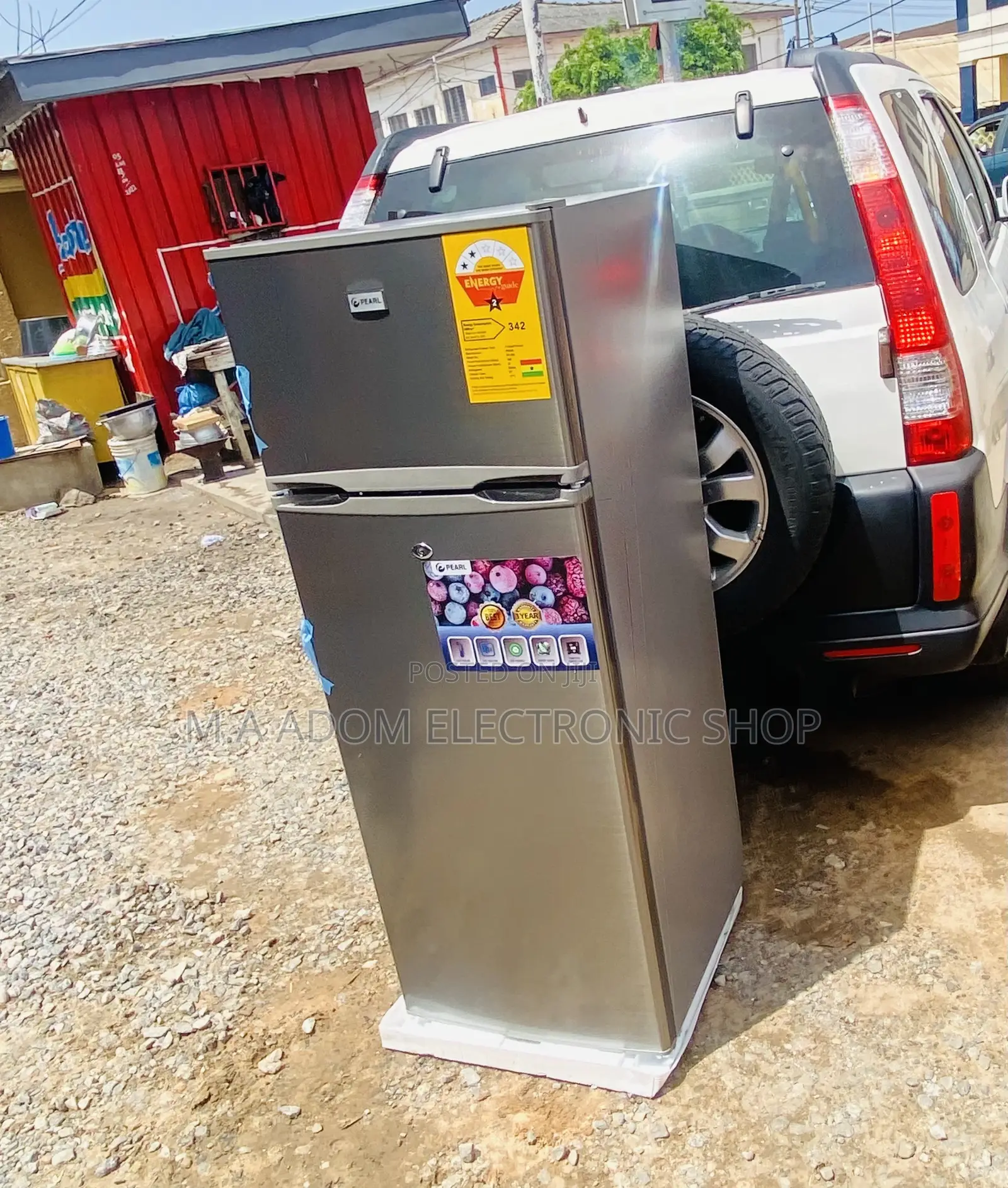 Well Design Pearl PF-250 2 Door Electric Fridge(Gray).