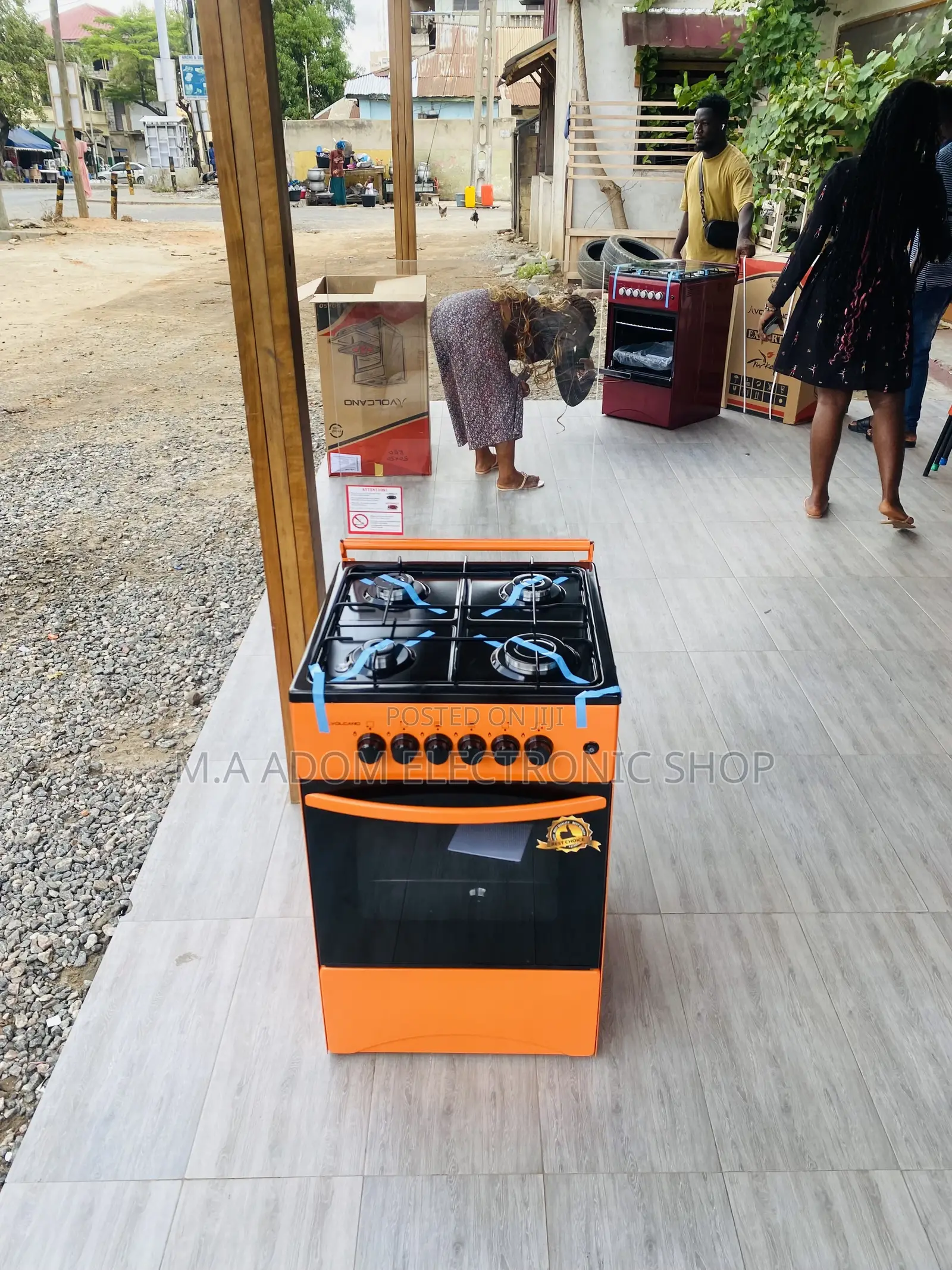 Shop Authentic Volcano Oven and Grill 4 Burner(50x50)Orange.