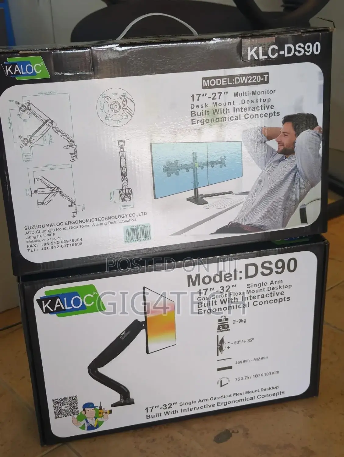 Single Monitor Mount 17"-27" Dw220-T