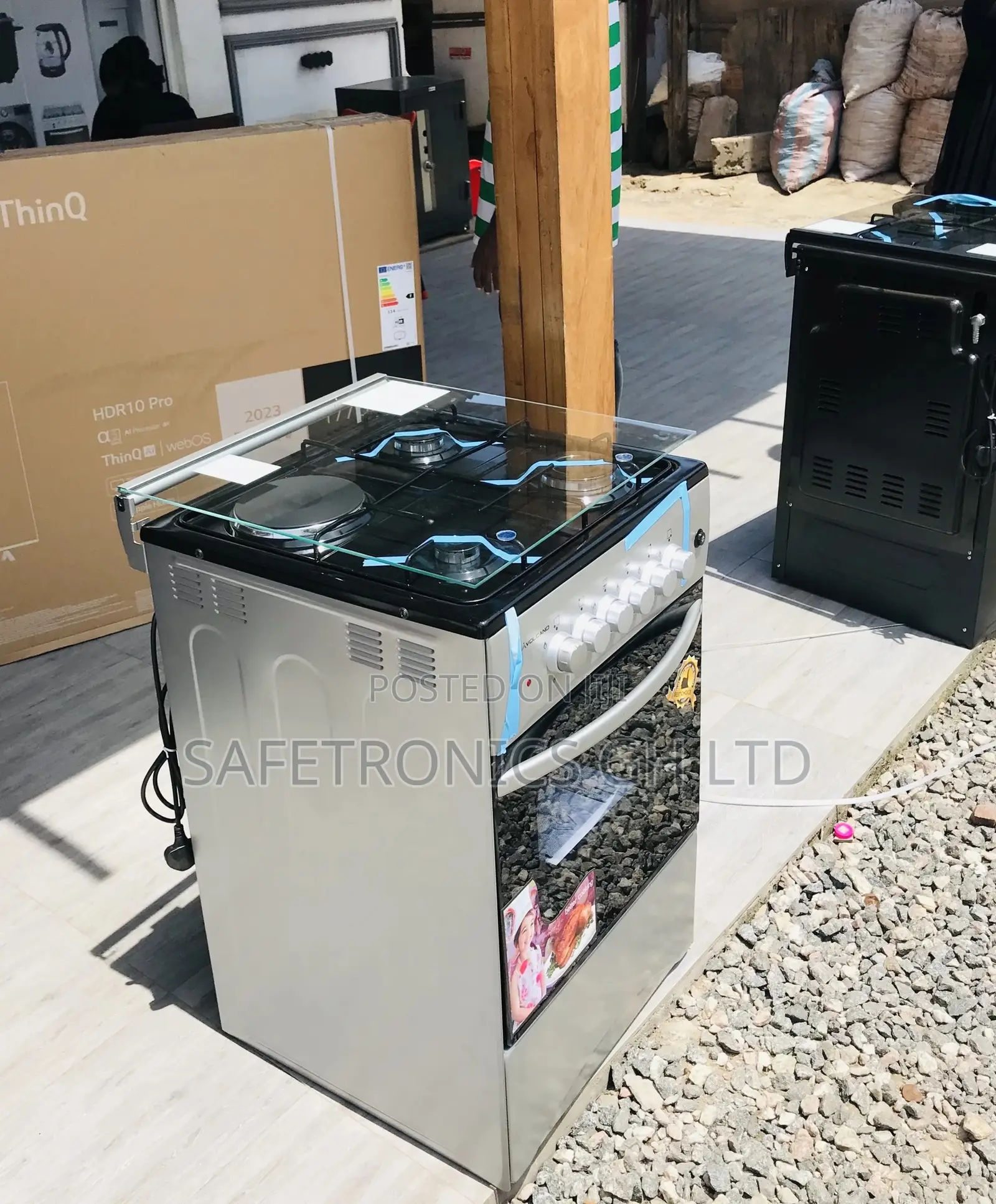 Oven With Grill Volcano 3 Gas Cooker 50x50 1 Electric
