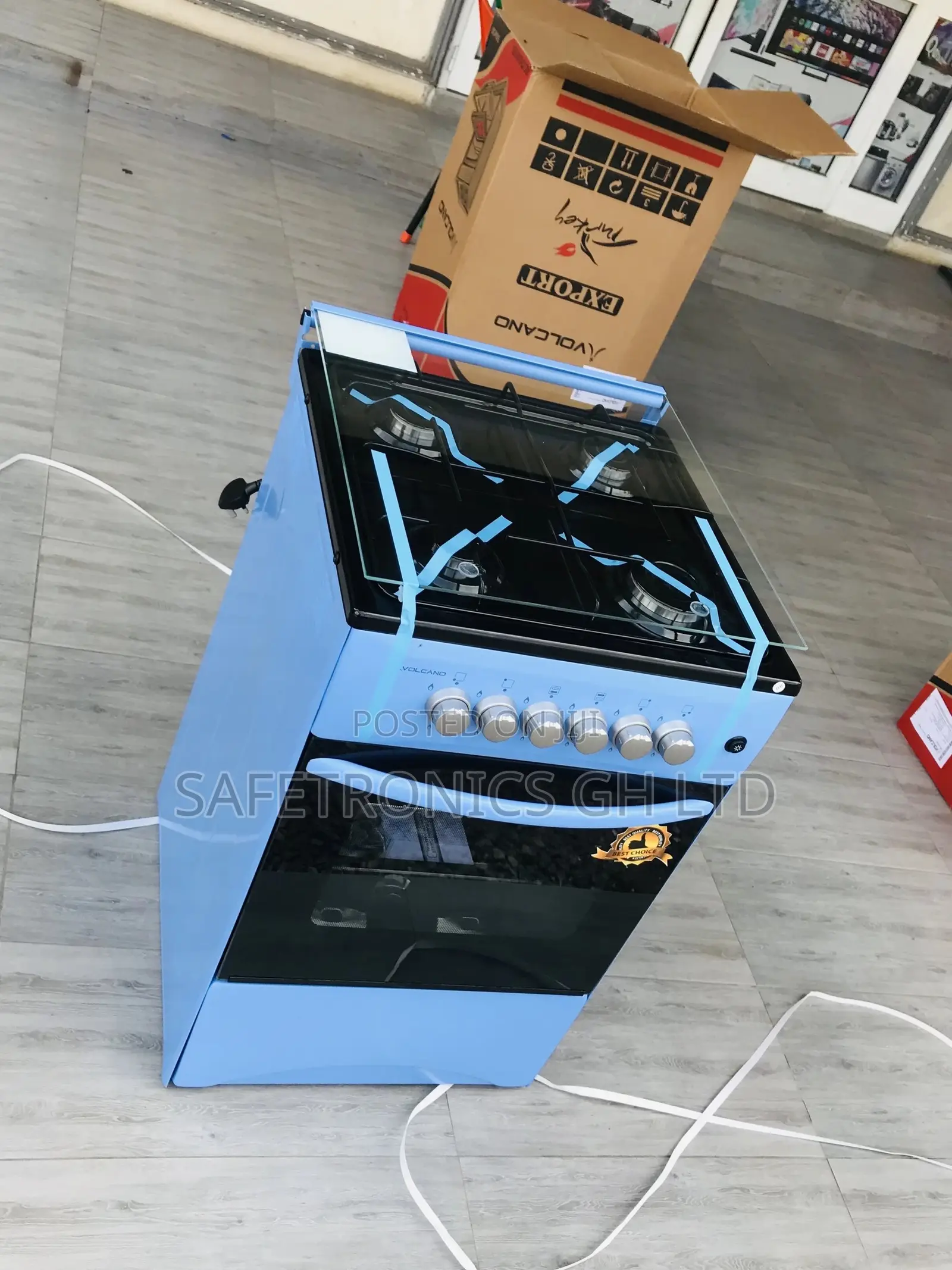 Oven With Grill Volcano Glass Lid 50x50 4 Gas Cooker