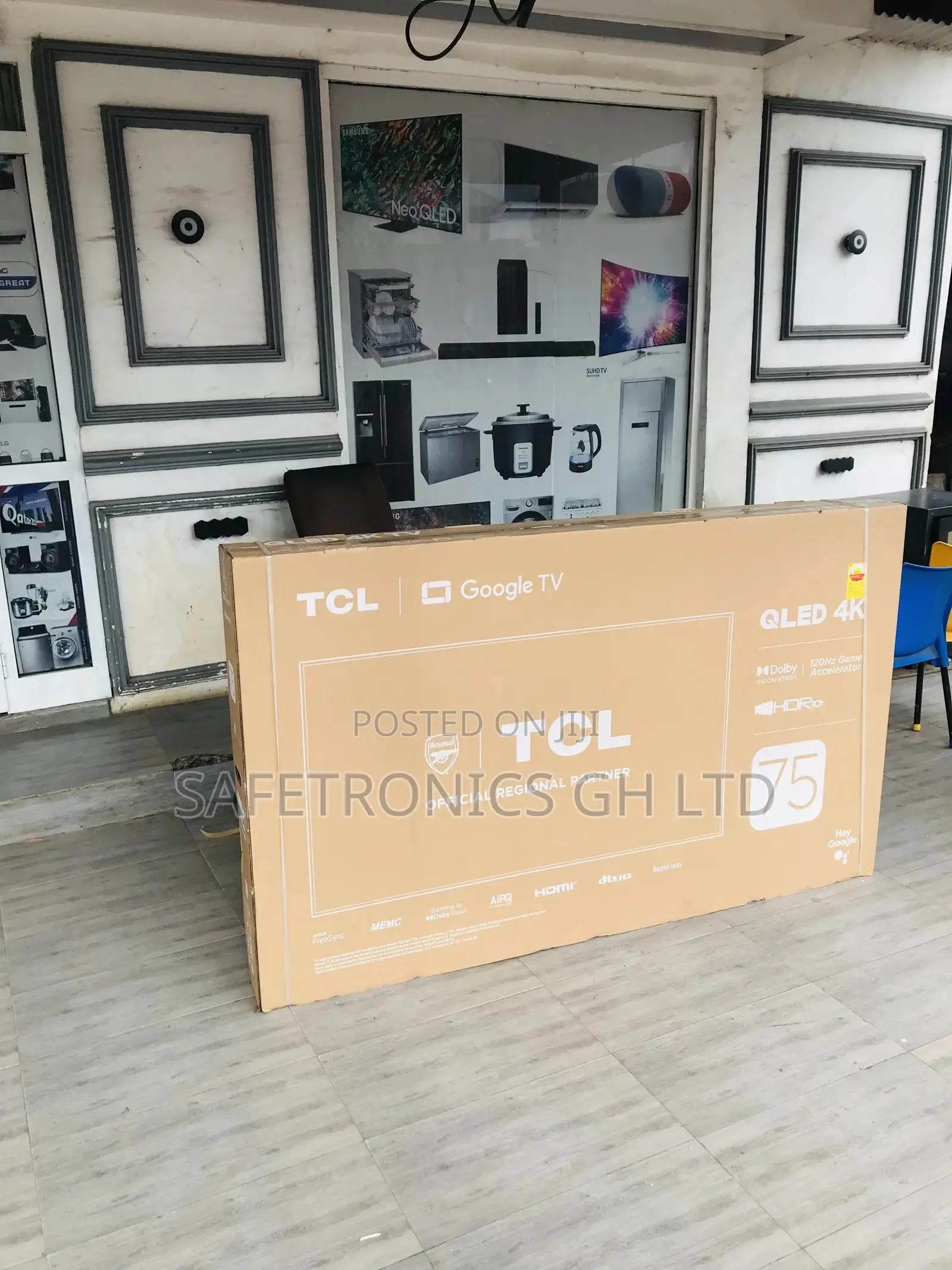 Glossy Qled 75 Inches C645 Smart TCL Black Tv