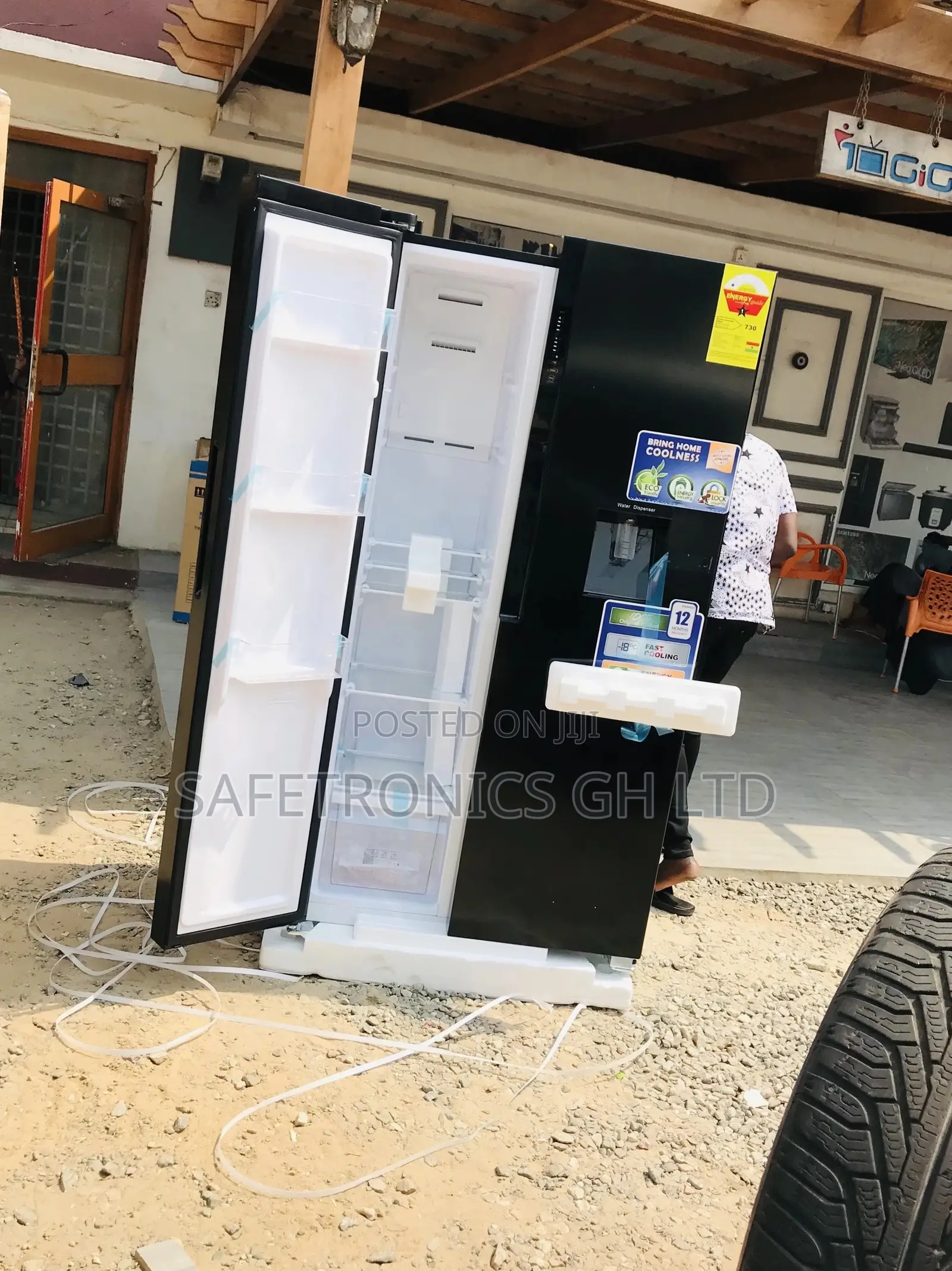 Available Nasco Black Nassb2-64s Side by Side Fridge