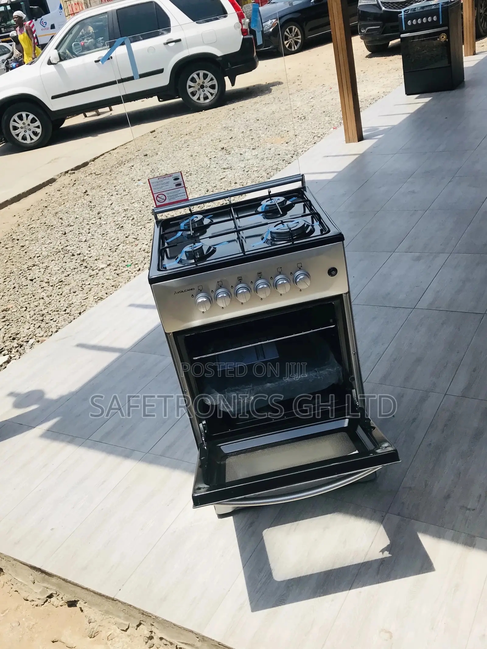 Glass Lid 50x50 Oven With Grill Volcano 4 Gas Cooker