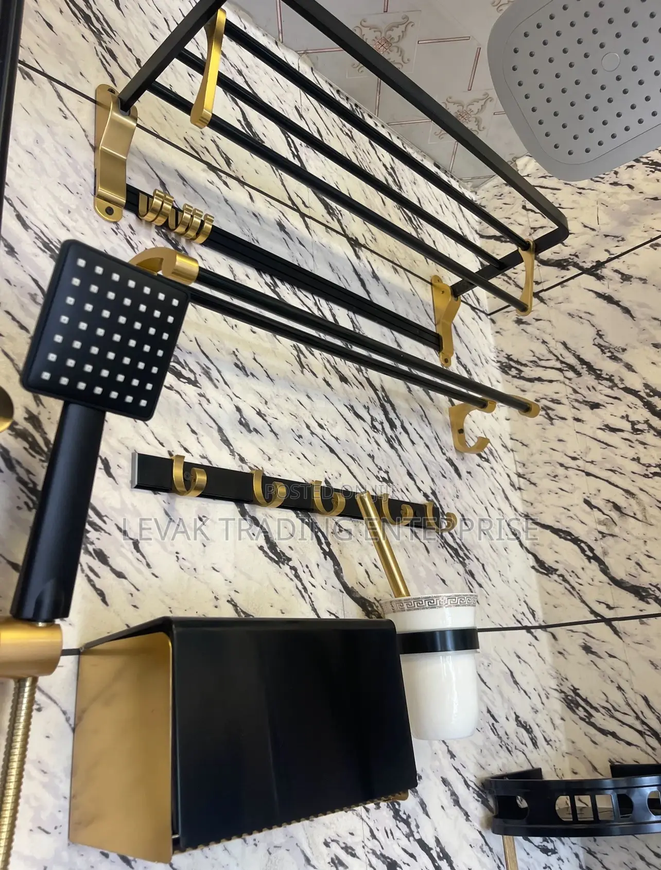 Gold Shower, Bathroom Accessories