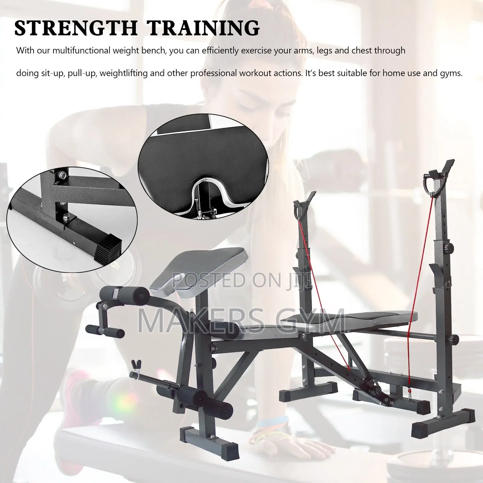 Full Body Workout Adjustable Weight Bench Folding Bench Pres