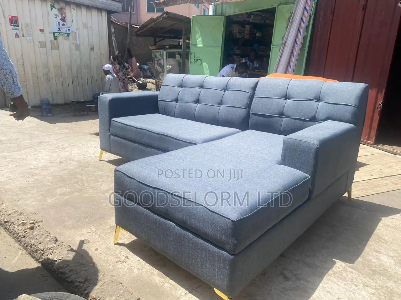 L Shape SOFA FURNITURE Ash Color