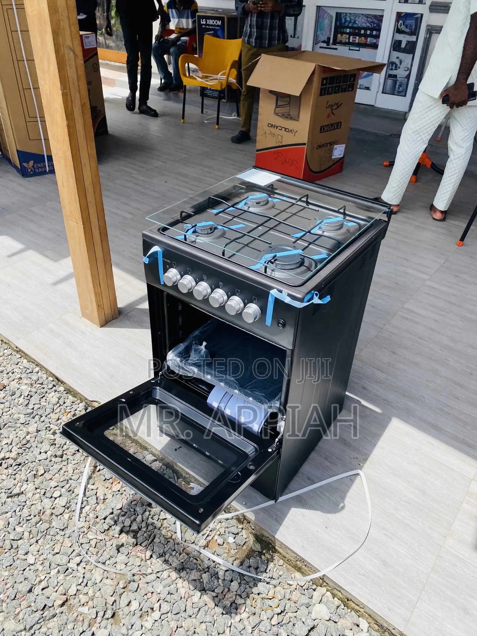 Energy Saving Volcano Oven and Grill 4 Gas Burner(Black).