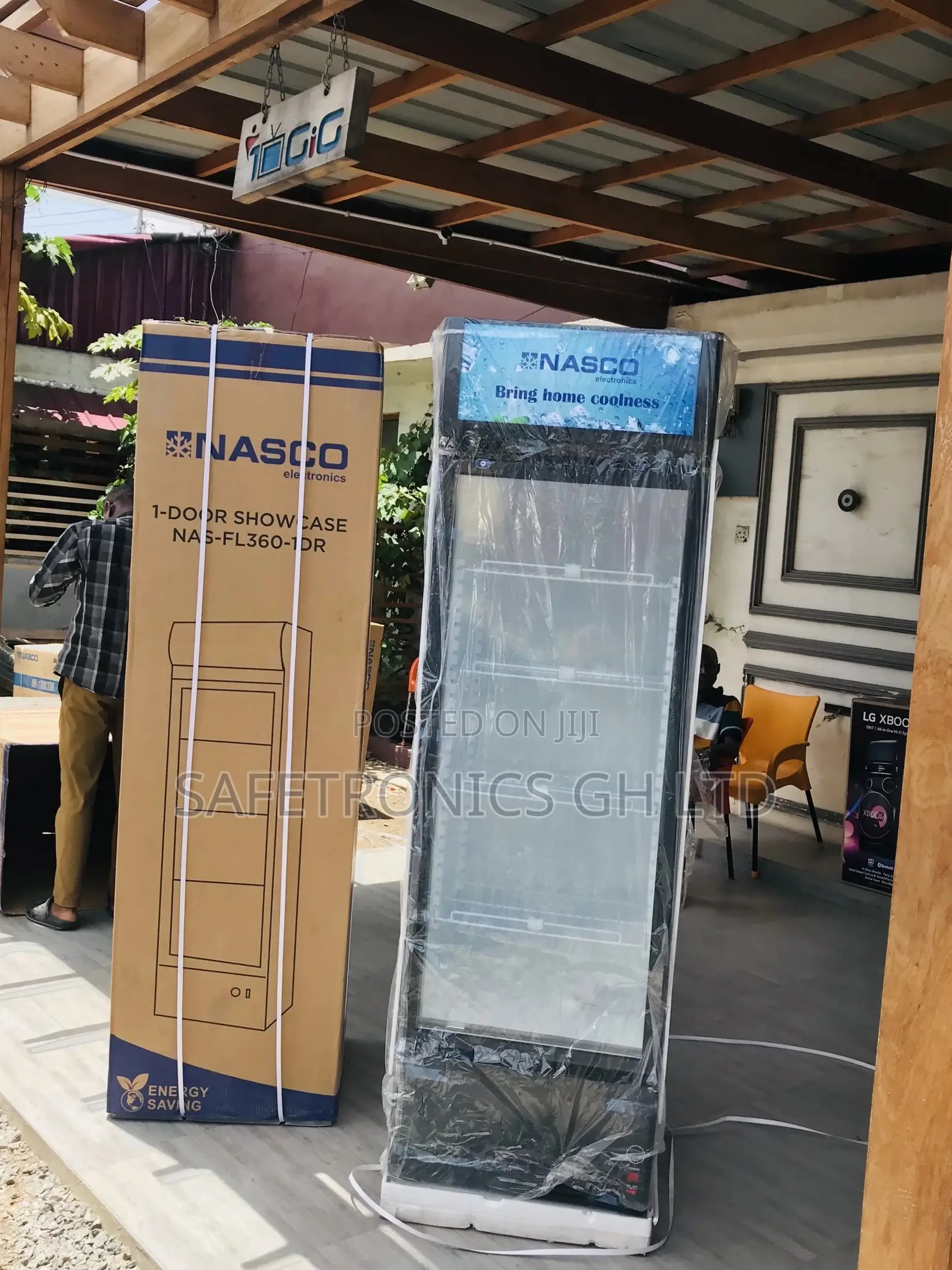 Display Nasco Glass White Nasfl400-1dr Fridge