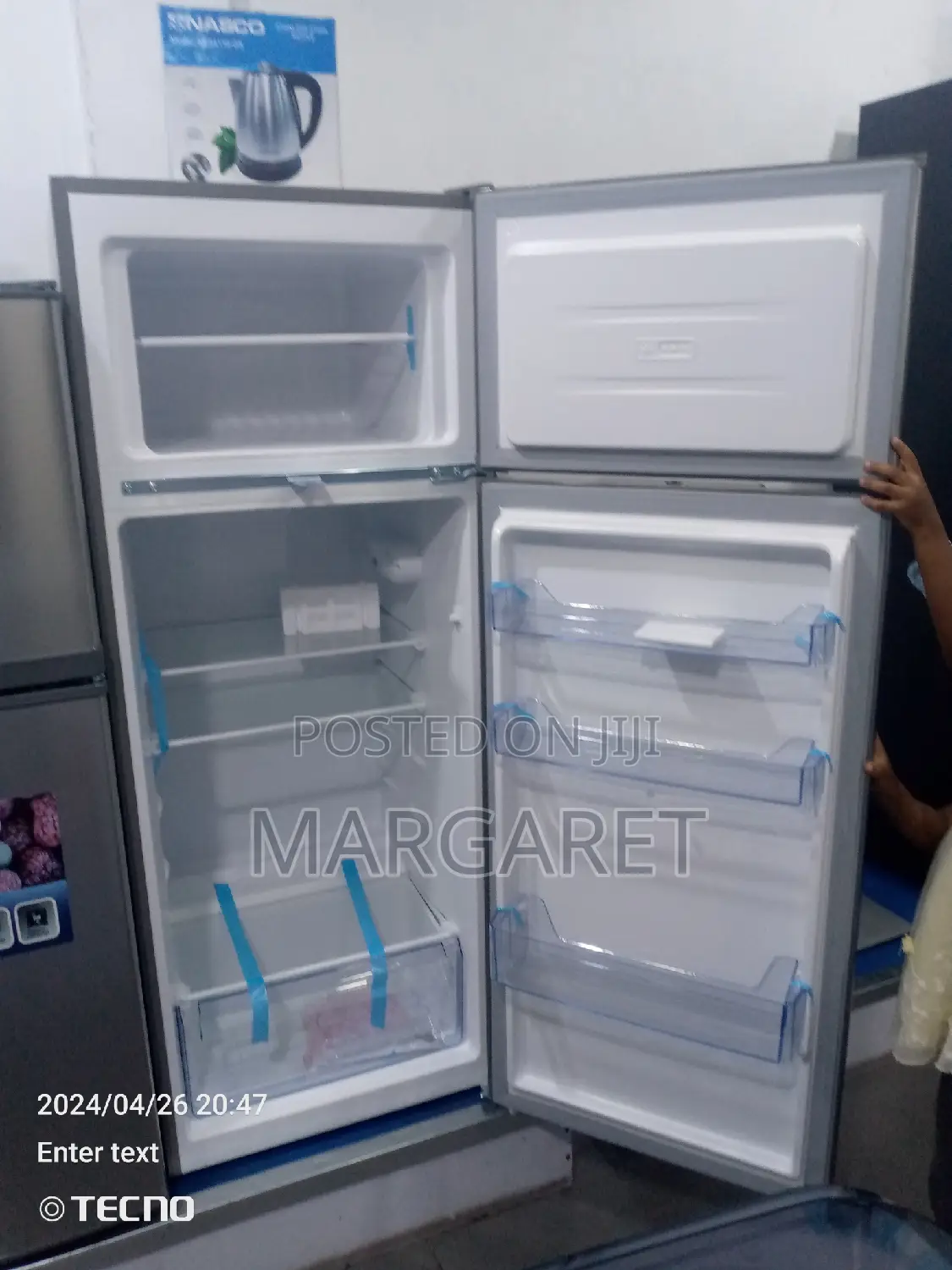 Nasco 206 Littres Double Door Fridge