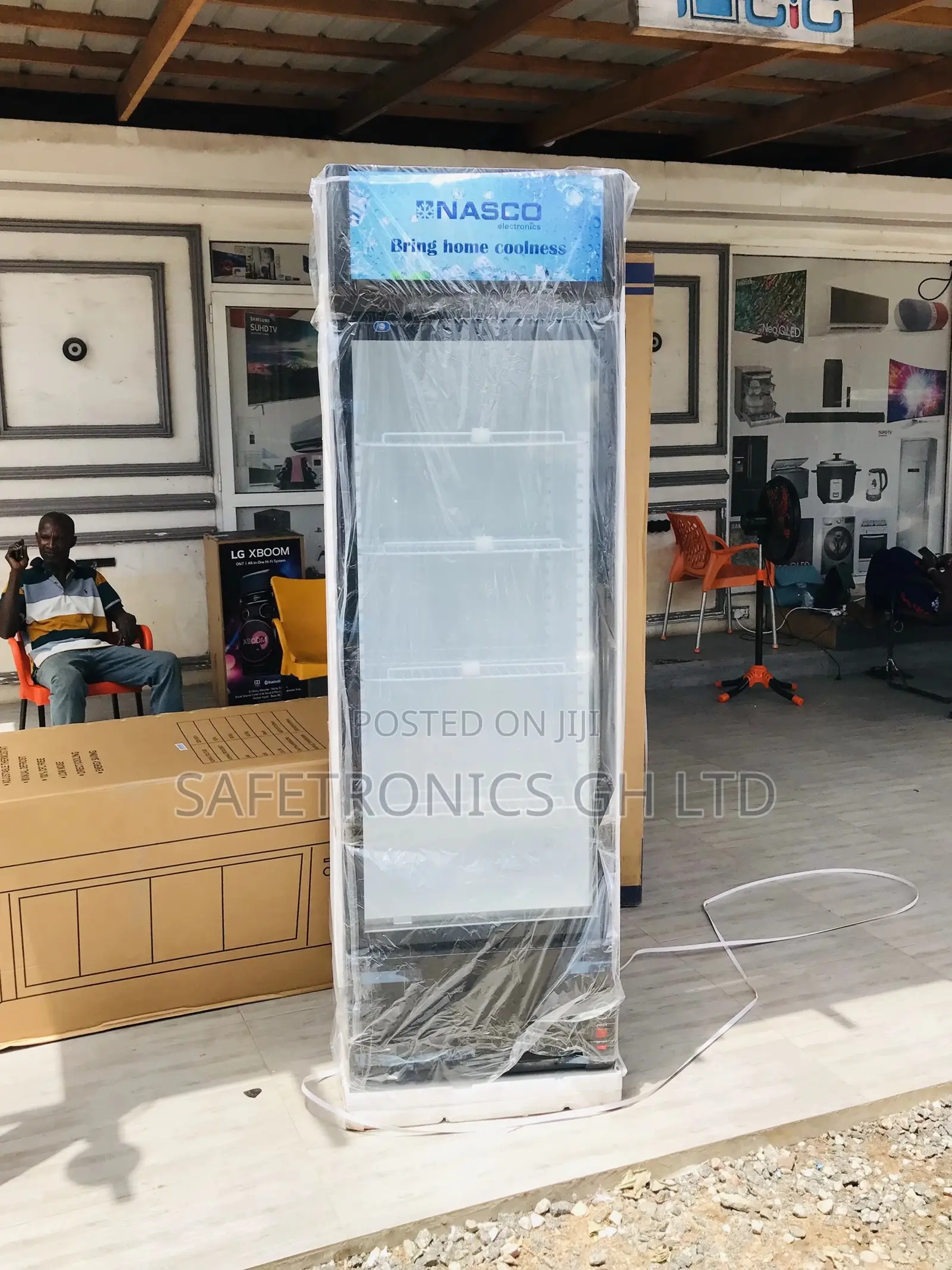 Singledoor Display Nasco Glass White Nasfl400-1dr Fridge