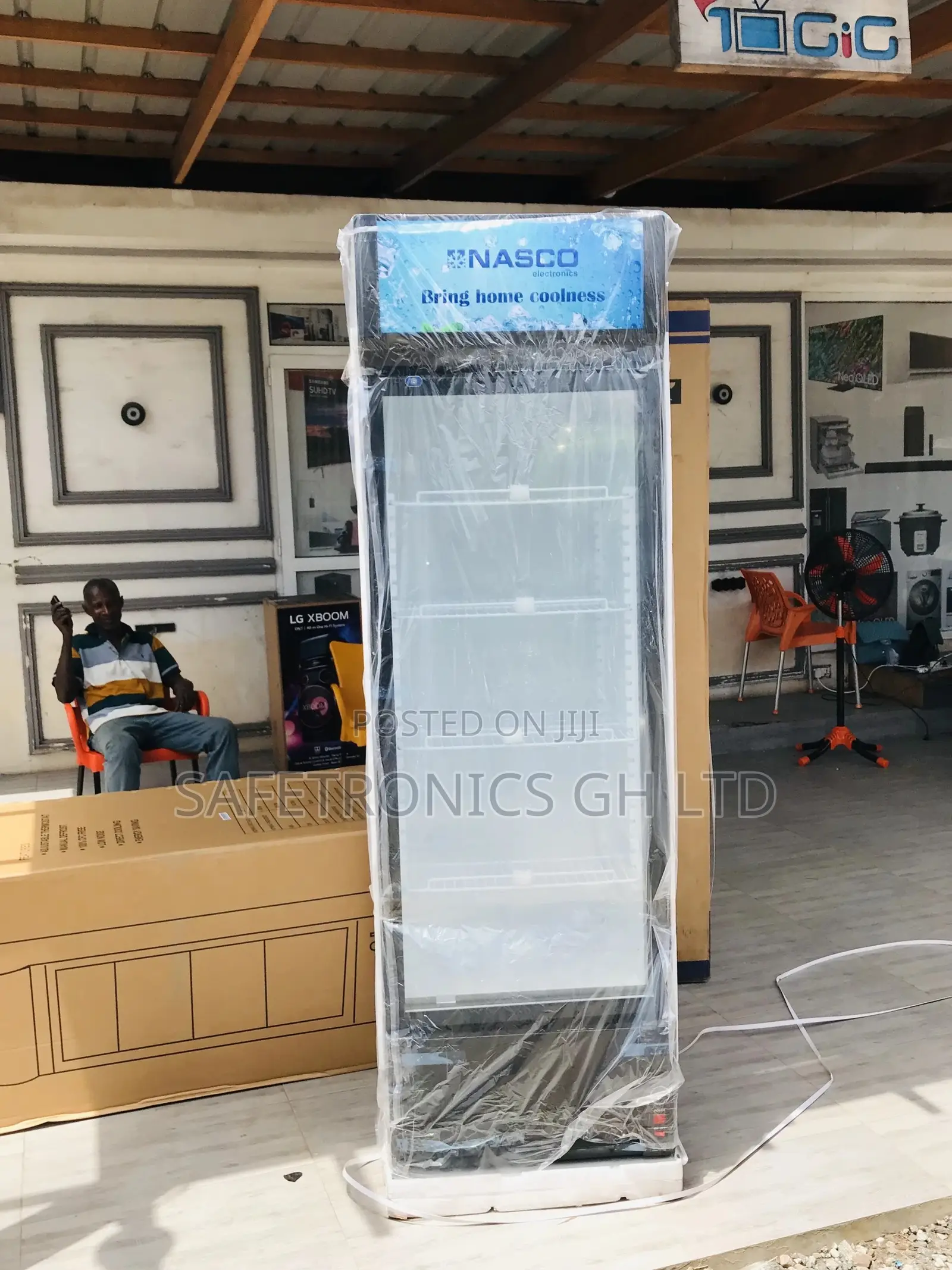 Glass Nasco Nasfl400-1dr Display Singledoor White Fridge