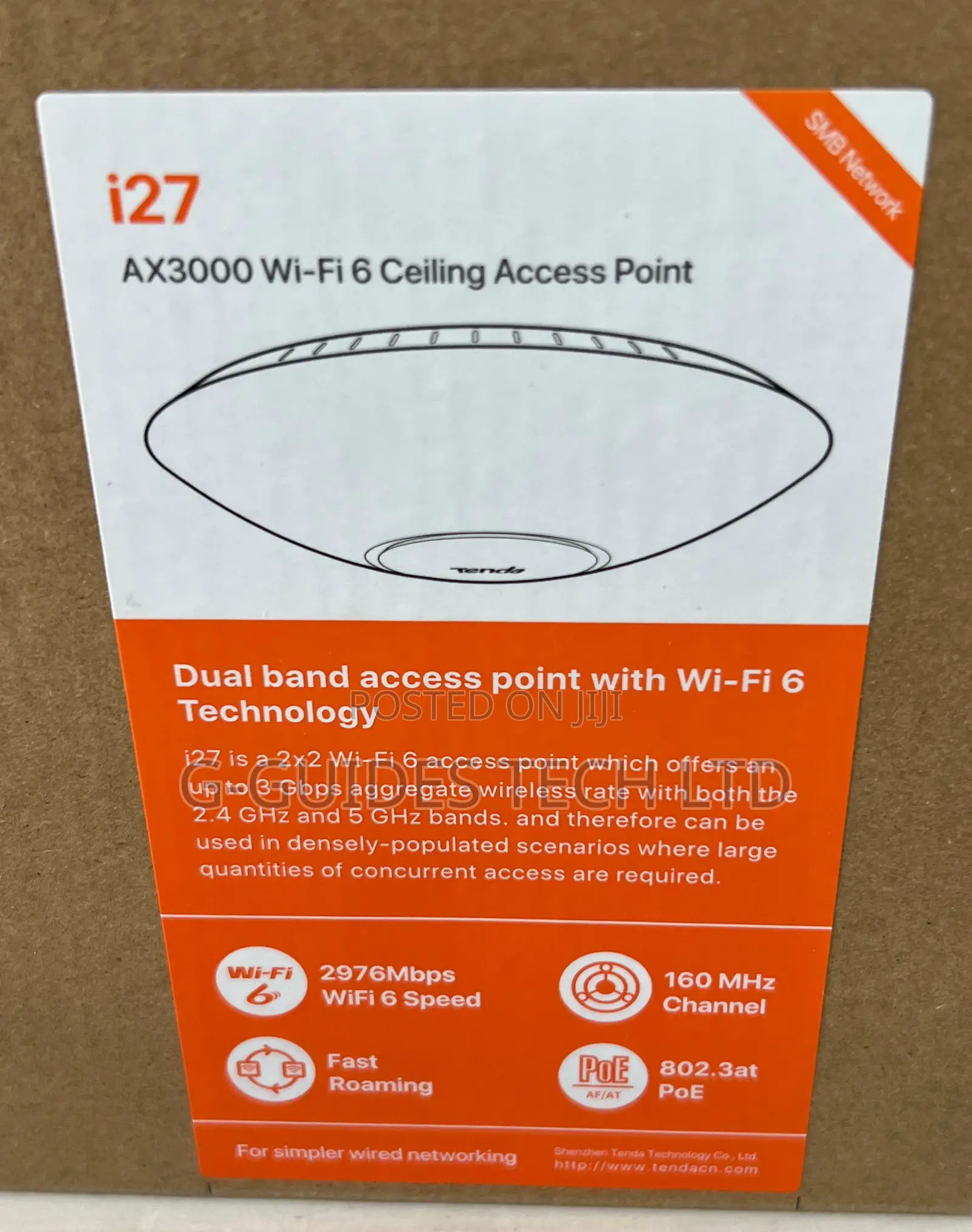 Tenda Ax3000 Wi-Fi 6 Ceiling Access Point I27