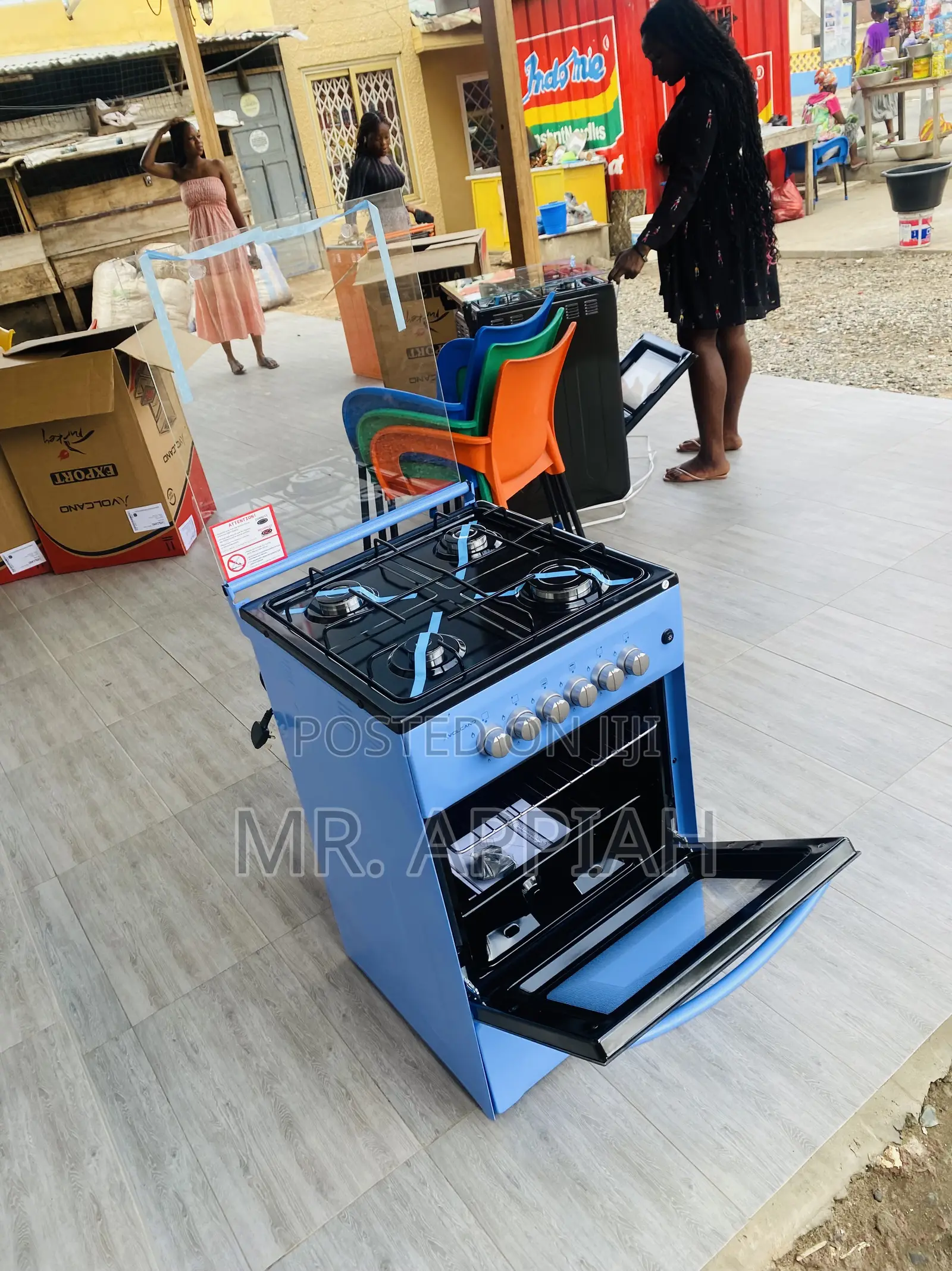 Shop Authentic Volcano 4 Gas Burner With Oven(Blue)50x50