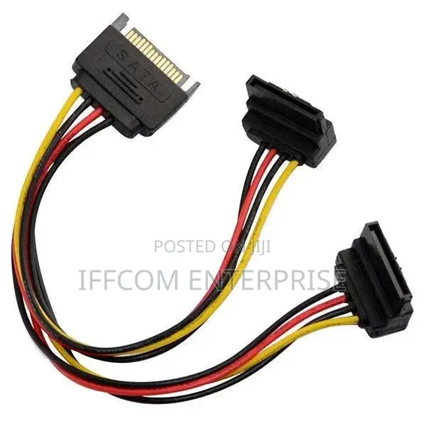 20cm Sata Y Cable Splitter 90 Degrees