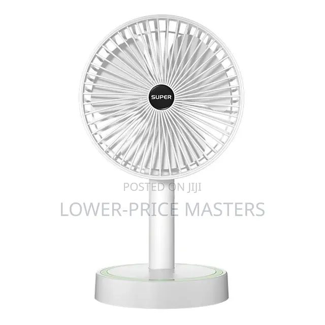 Deskstop Rechargeable Fan and USB Charging With Light