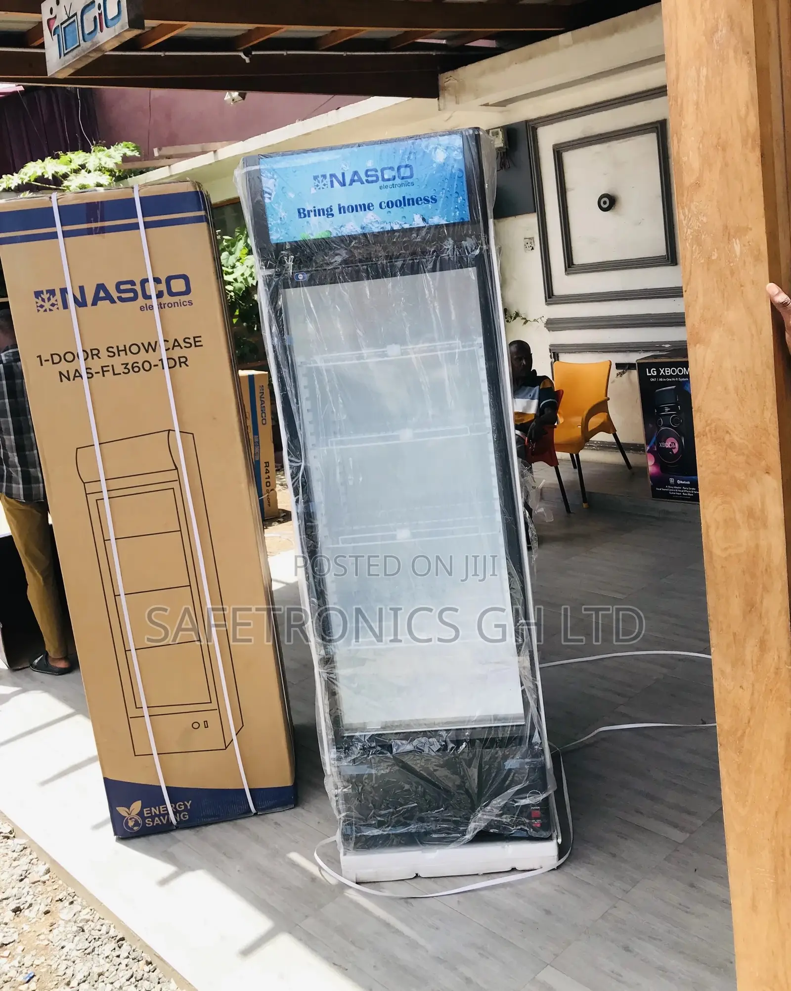 Singledoor Glass Nasco Nasfl400-1dr White Fridge