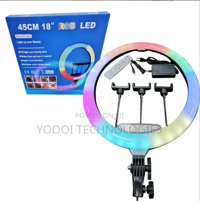 18” Colorful RGB Ring Light With Stand
