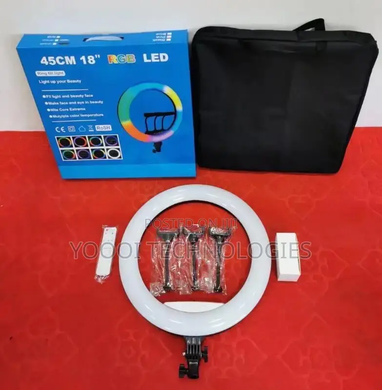 18” Colorful RGB Ring Light With Stand