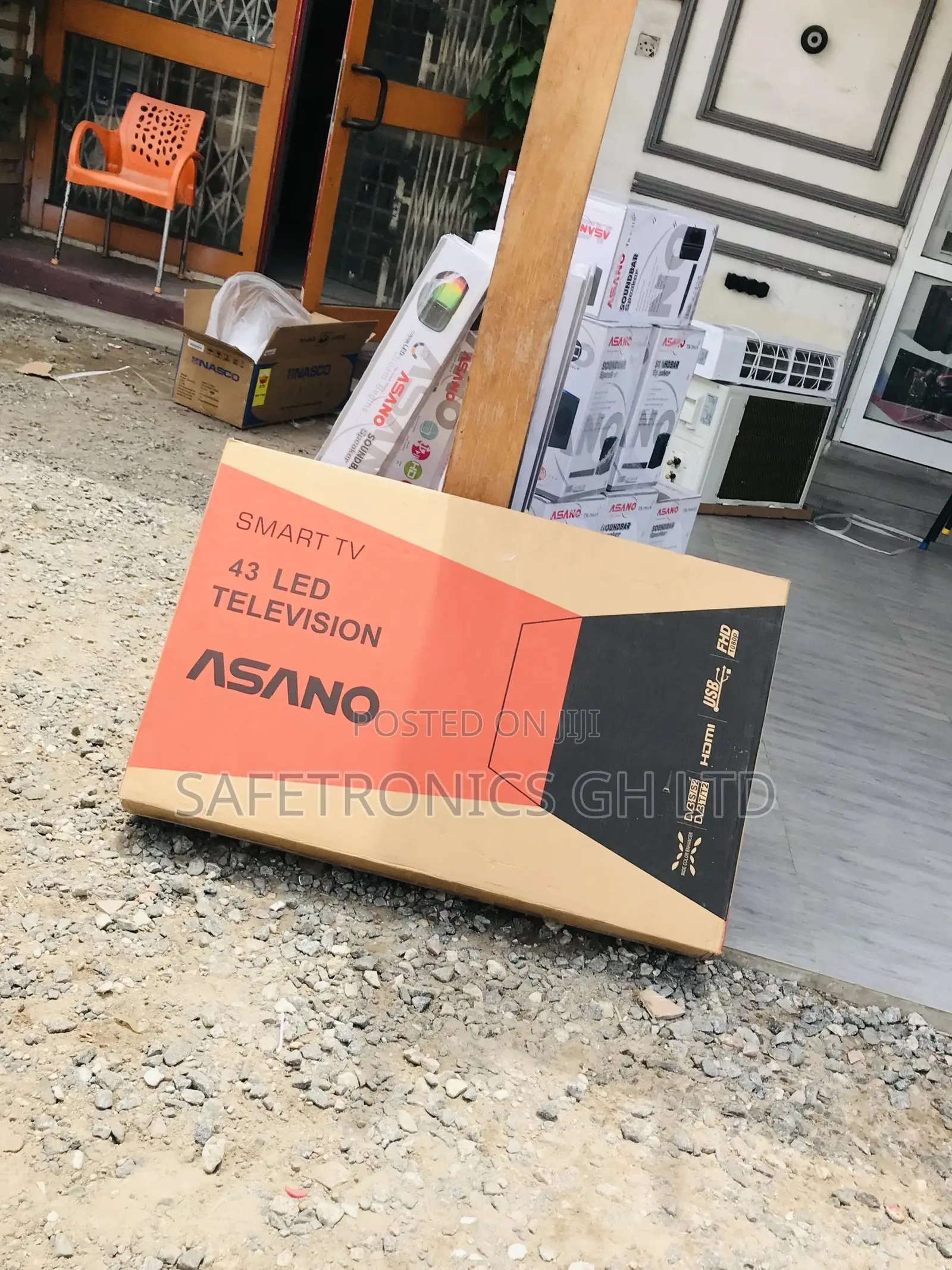 Smart Asano Black Electric 43 Inches Glossy Led Tv