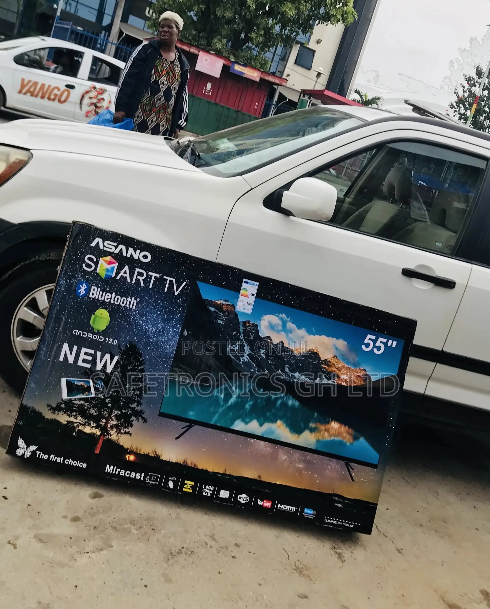 Smart UHD Black Glossy Asano 55 Inches Glossy Led Tv
