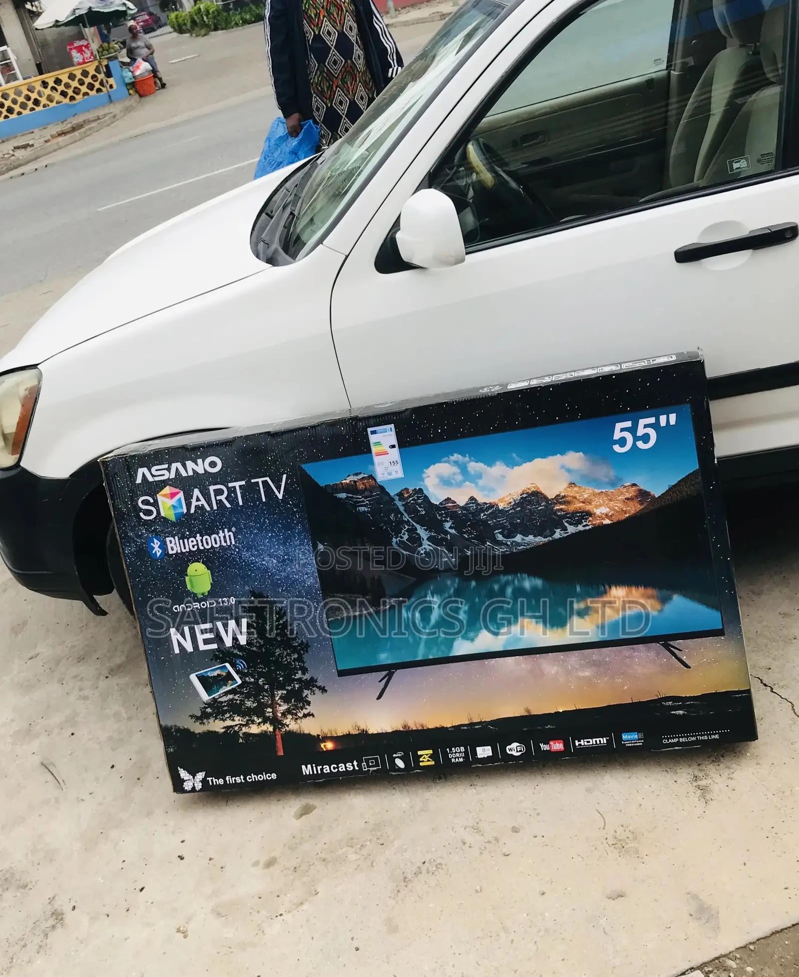 Smart UHD Black Glossy Asano 55 Inches Glossy Led Tv