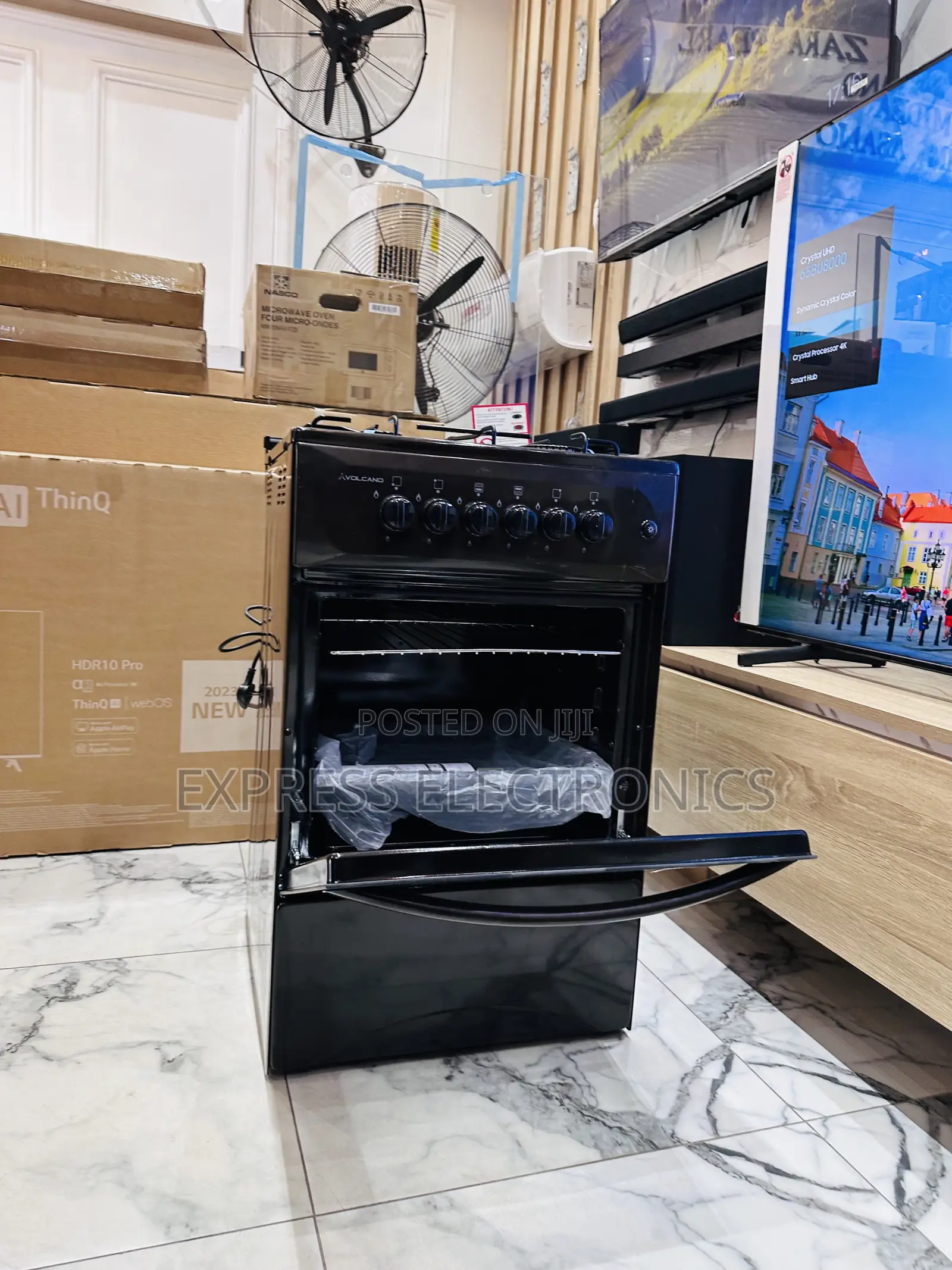 Elegant Gas Electric Cooker Oven Grill 3-1 Stove Volcano