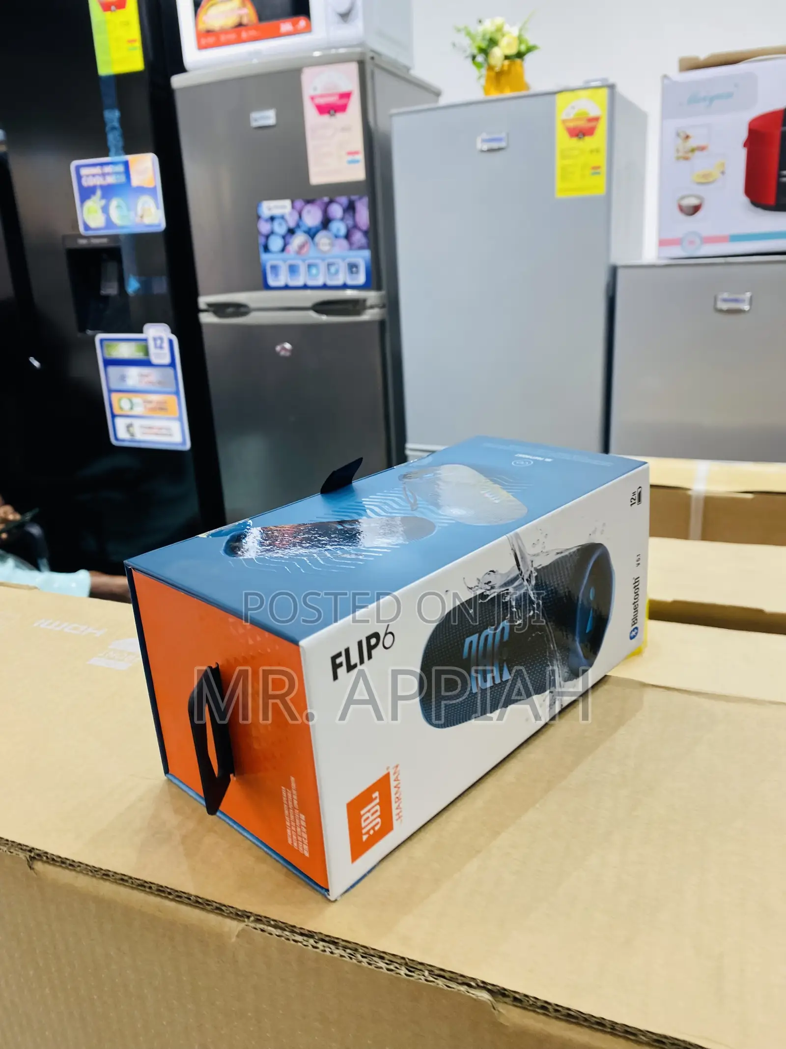 JBL Flip 6 Rechargeable Bluetooth Speaker(Blue/Black).