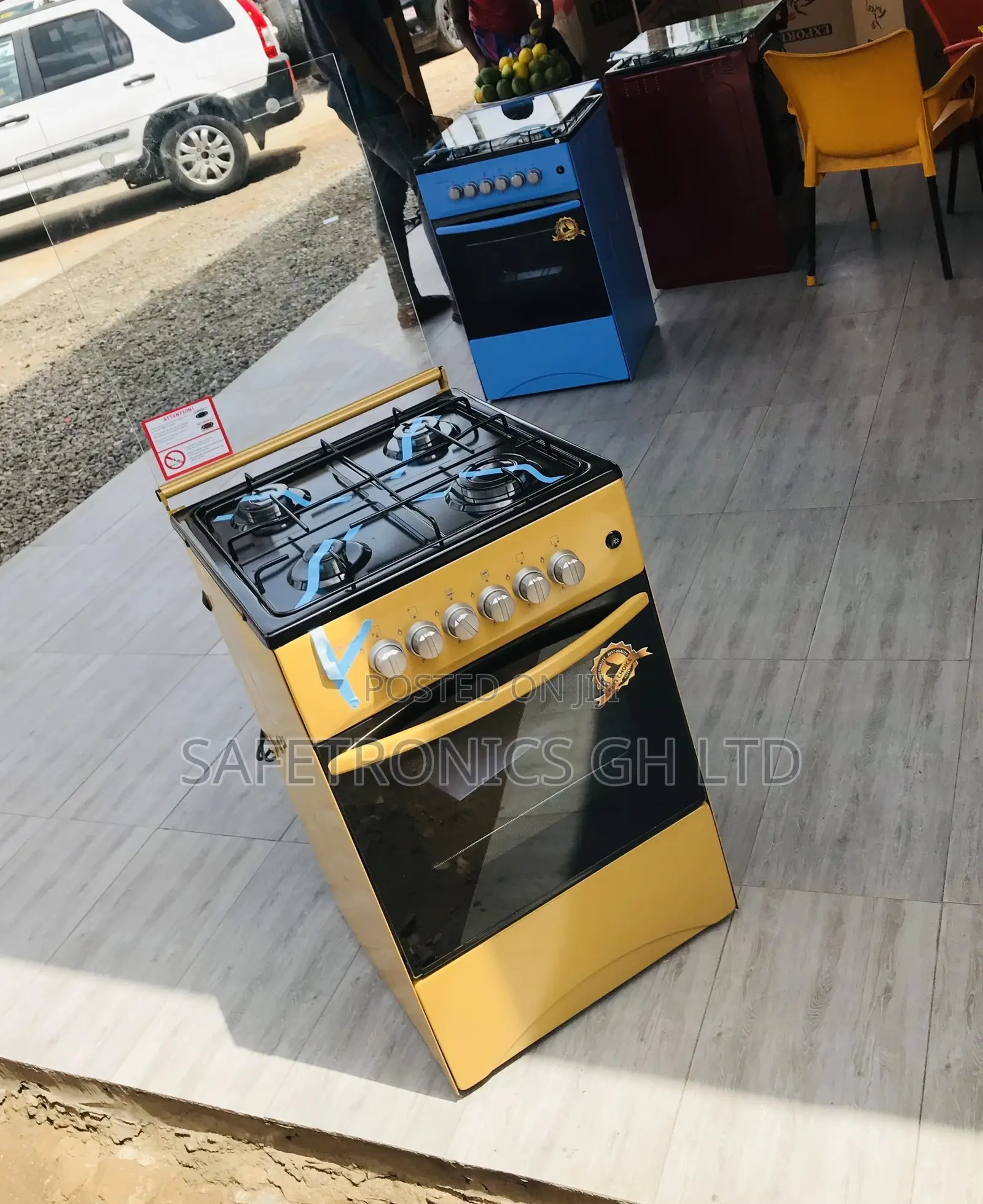Volcano 4 Gas Cooker Oven With Grill 50x60 Glass Lid