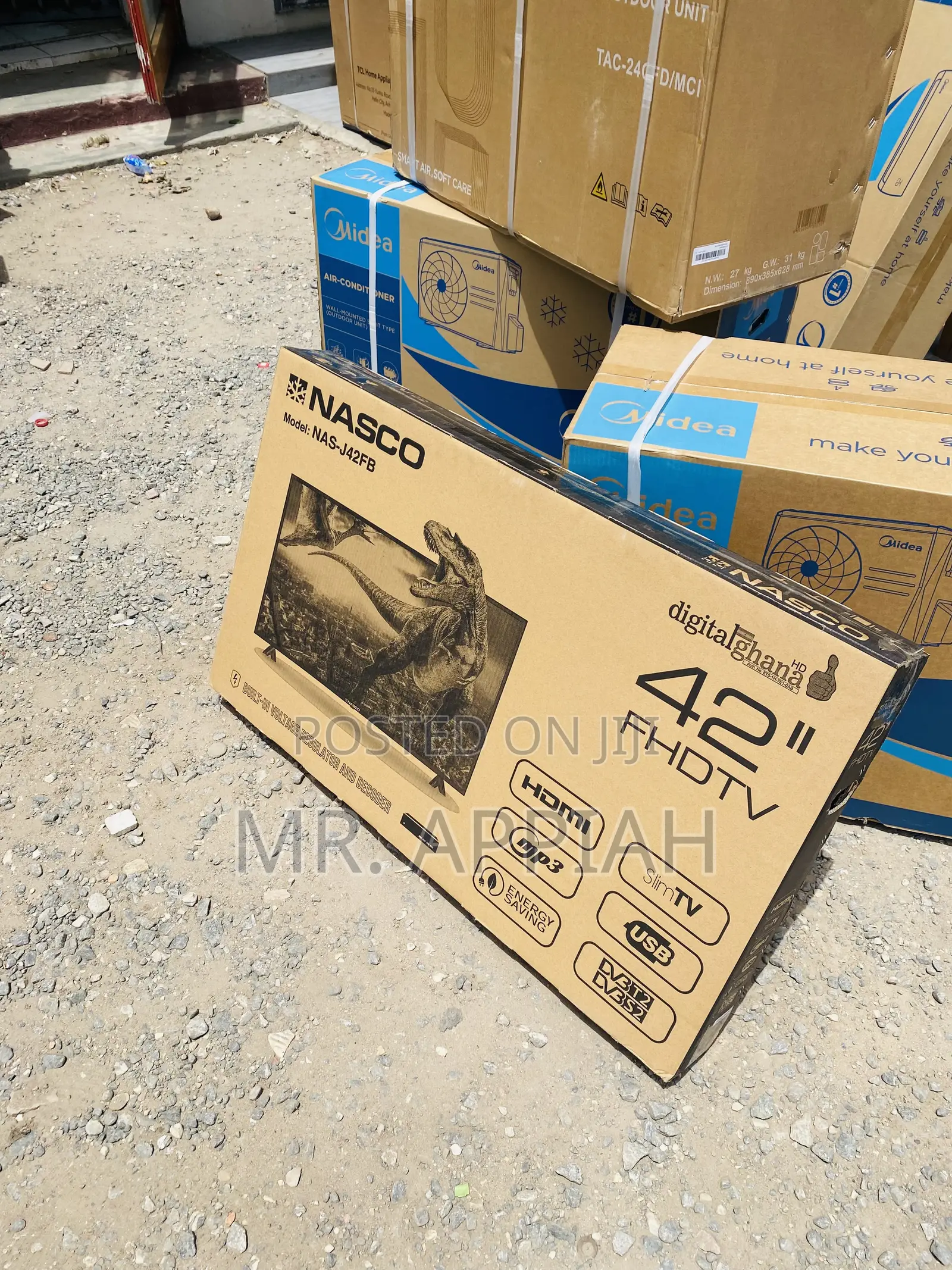 Authentic Nasco 42 Inch Digital Satellite Led Tv(Black).