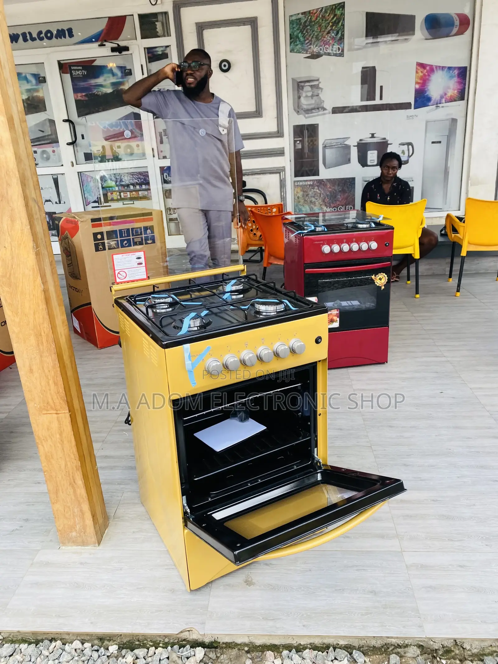 Fast Cooking Volcano 50x50 4 Gas Burner(Yellow).