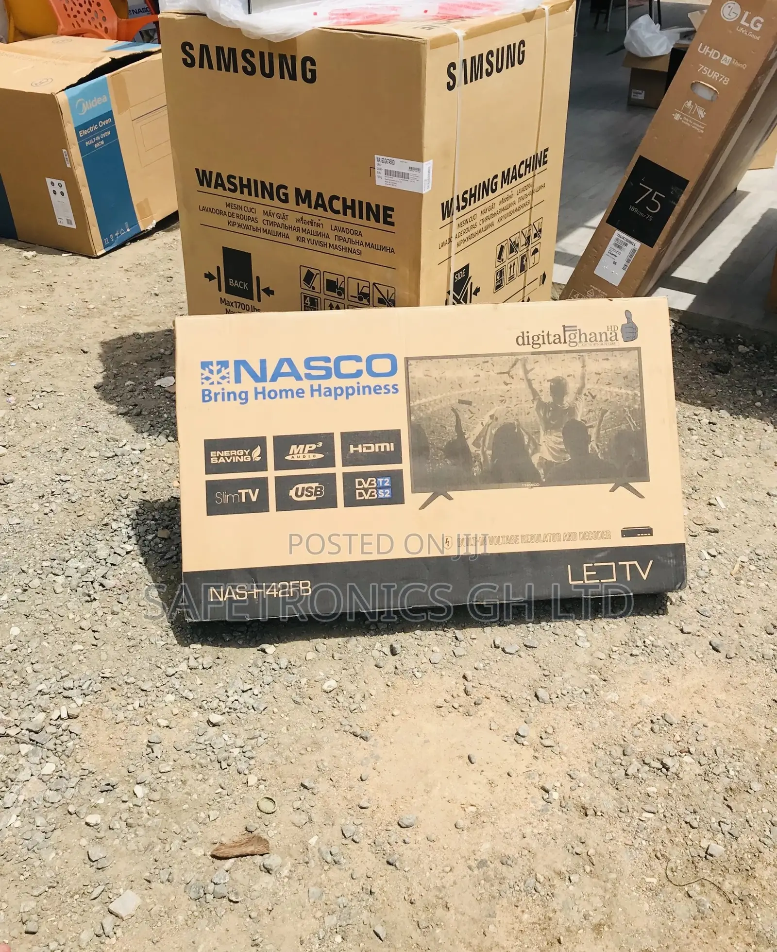 Digital 42 Inches Glossy Black Nasco Electric Satellite Tv