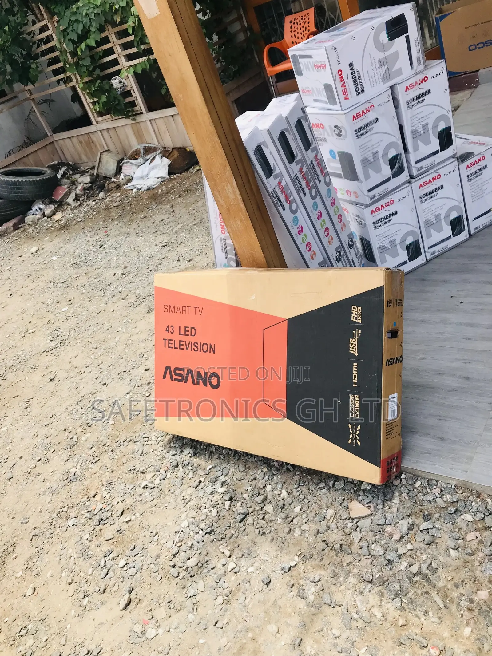 Asano 43 Inches Glossy Led Smart Black Electric Tv