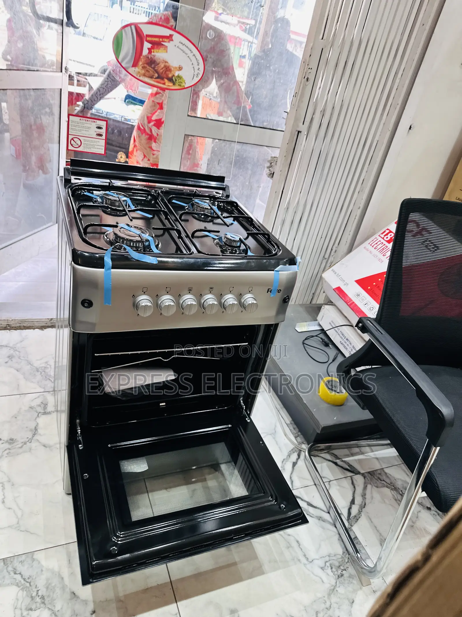 Call and Order Grill 4burner Gas Oven 60/60 Ferre Sliver