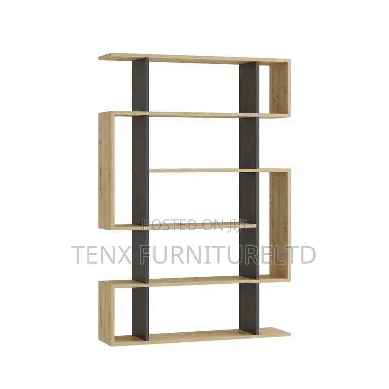 Bookcase Geometric (Oak and Grey)