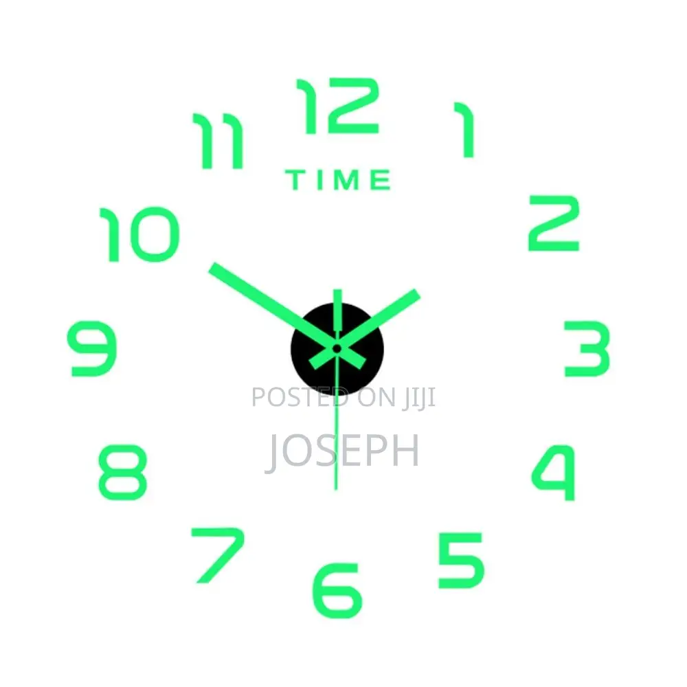 3d Wall Clock Glow in Dark
