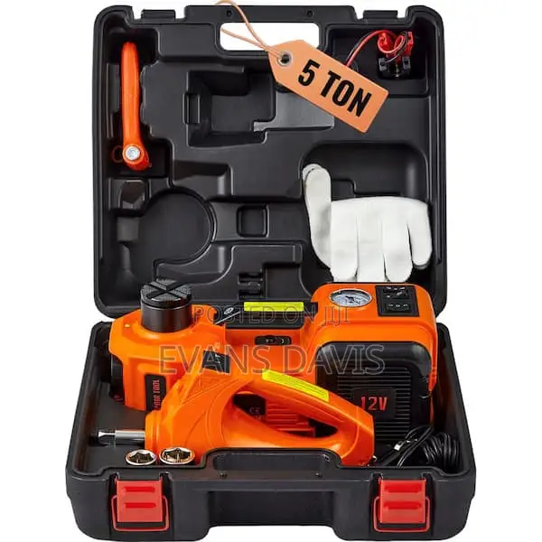 5 in 1 Electric Car Jack With Tyre Pump Set (5 Tons)