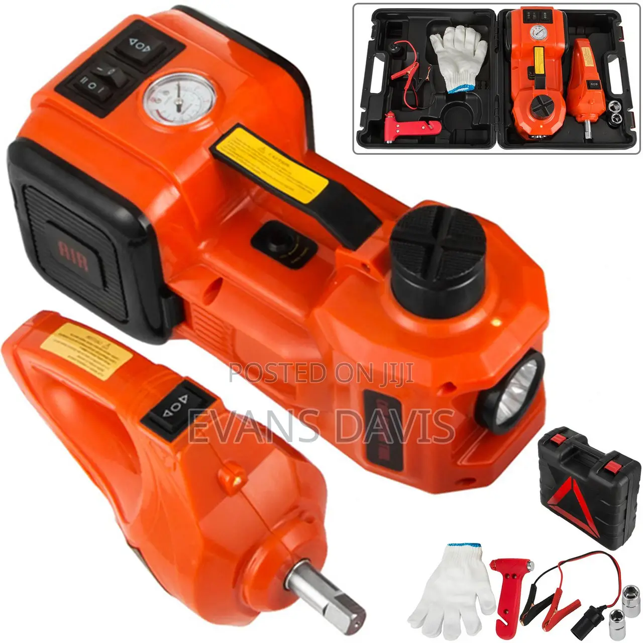 5 in 1 Electric Car Jack With Tyre Pump Set (5 Tons)