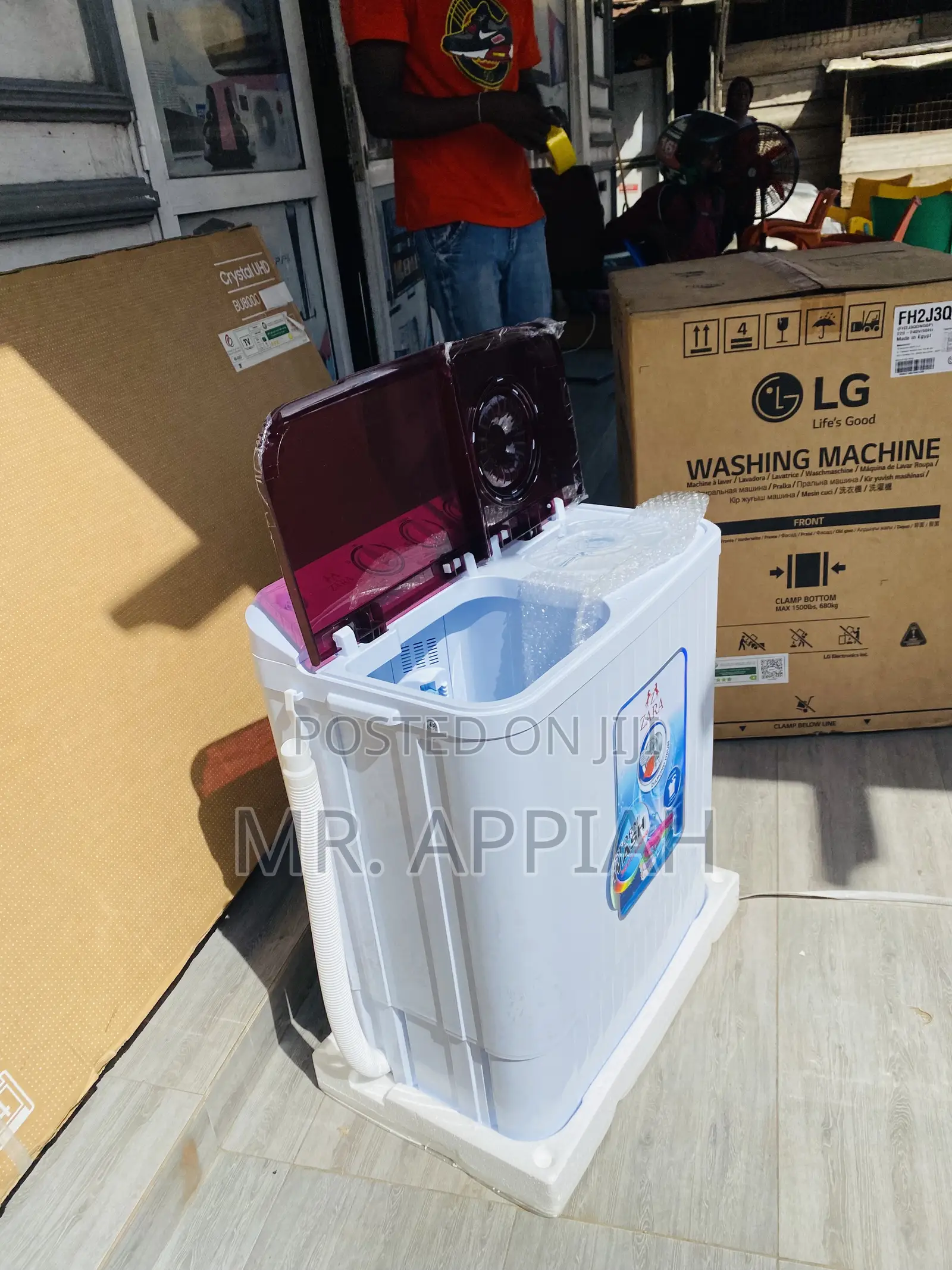 Durable Zara 5kg Semi-Automatic Top Load Washing Machine.