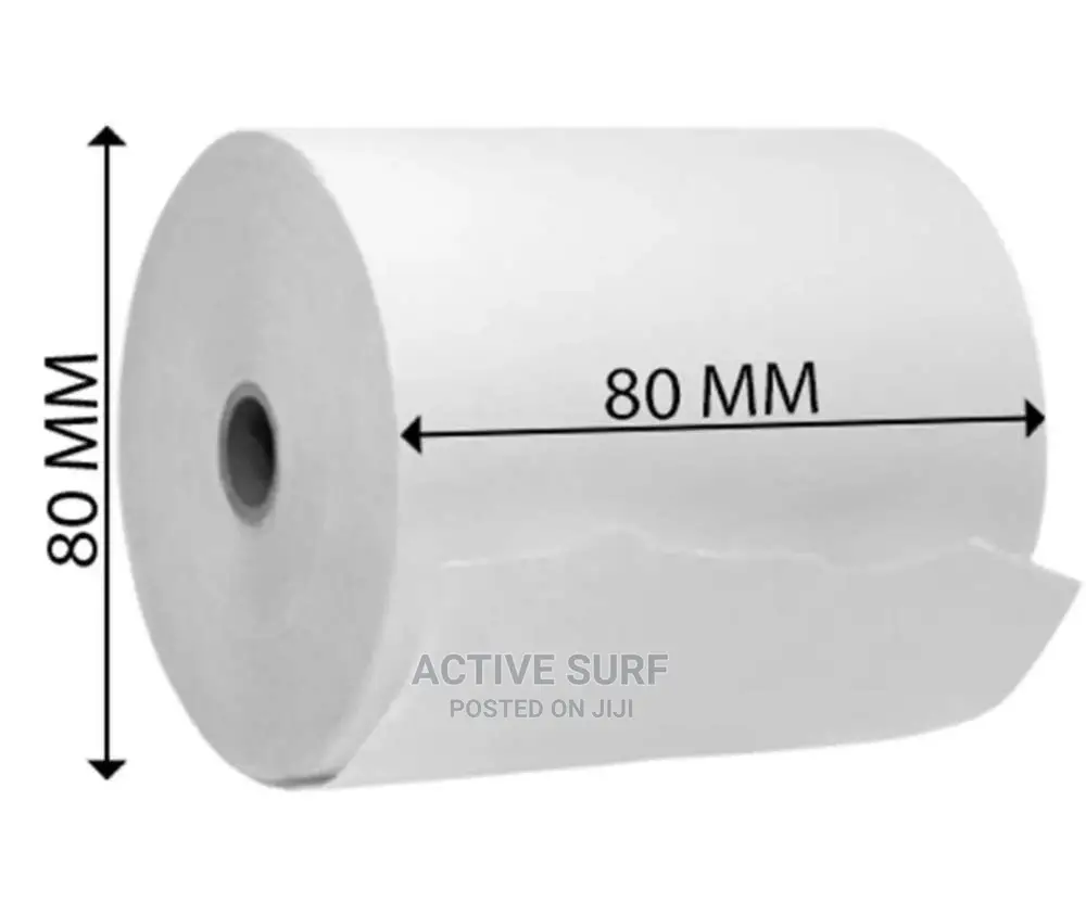 80mm X 80mm Thermal Paper Rolls (50 Rolls).