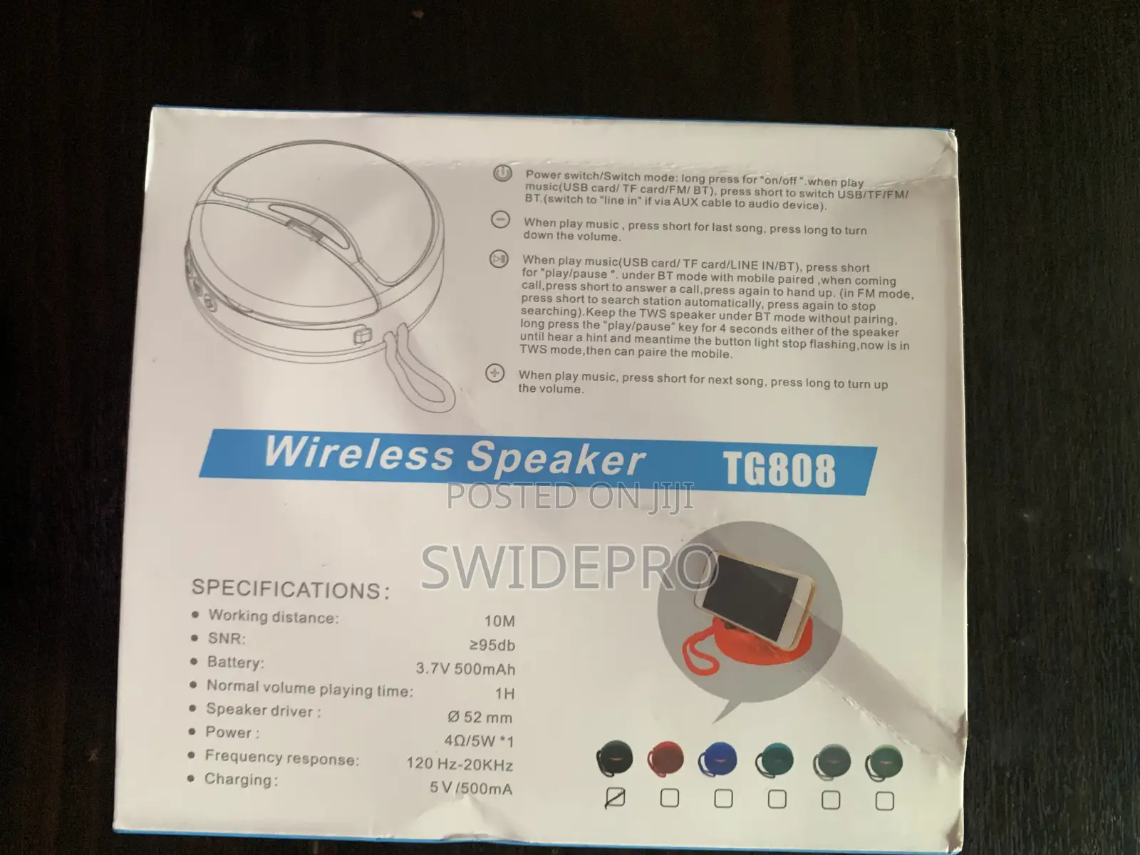 T G Earbuds + Portable Wireless Bluetooth Speaker Tg808