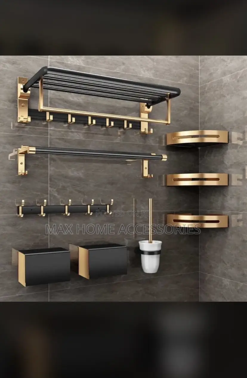 Black and Gold Bathroom Accessories