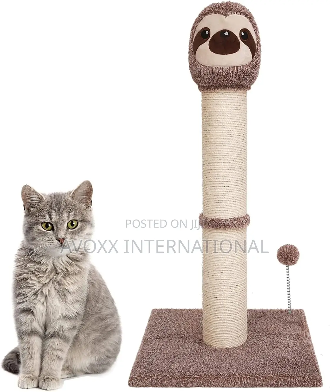 Poils Bebe Cat Scratching Post,30.3’’Tall Bradypot Scratcher