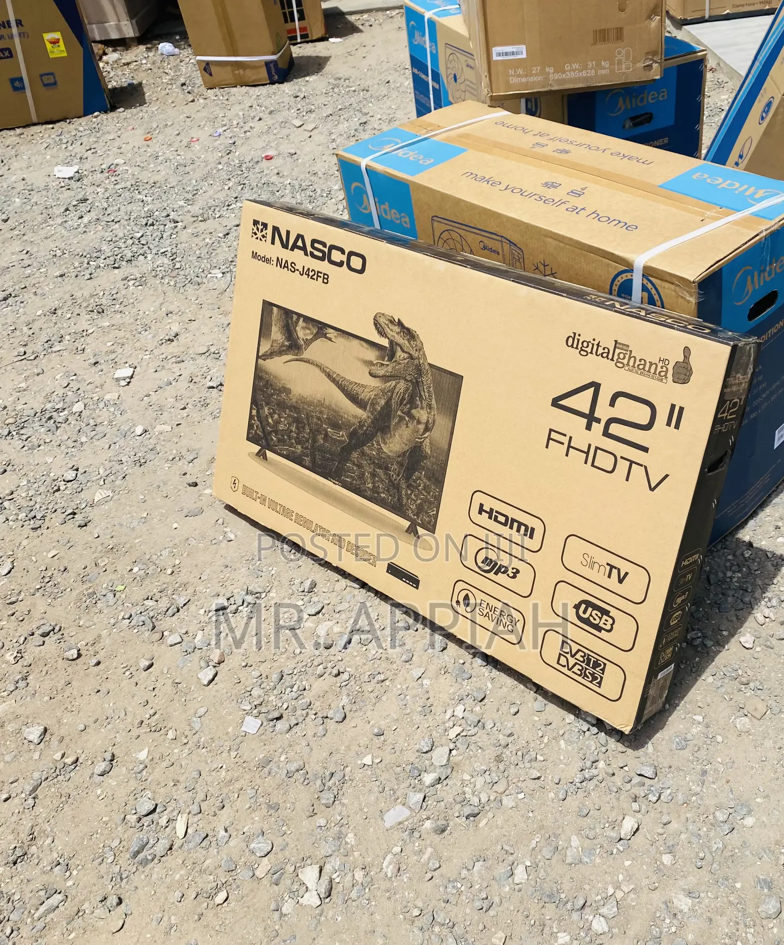 Long Lasting Nasco 42 Inch Digital Satellite Led Tv(Black).