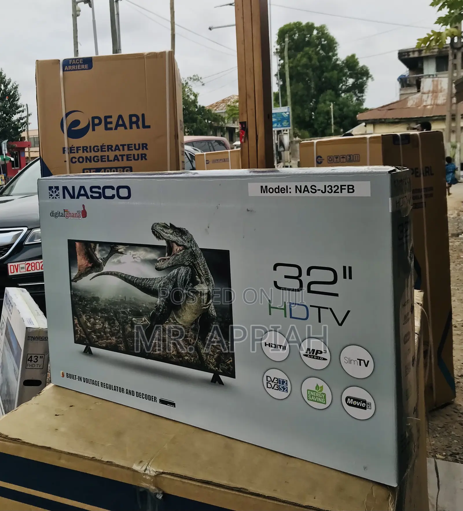 Authentic Nasco 32 Inch Digital Satellite Led Tv(Black).