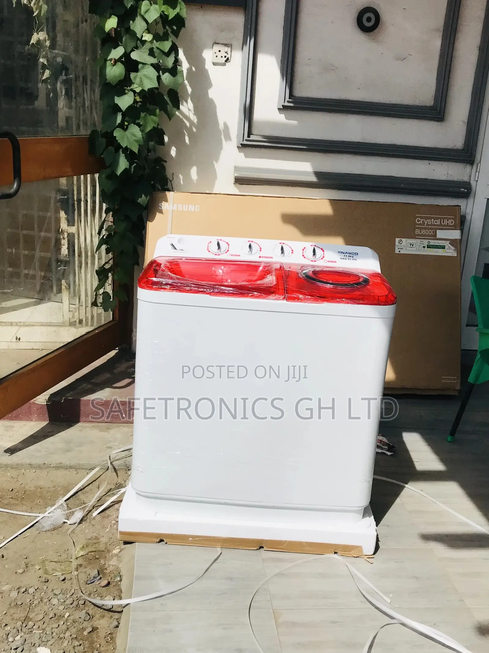 Red/White Nasco 11kg Topload Semiautomatic Washingmachine