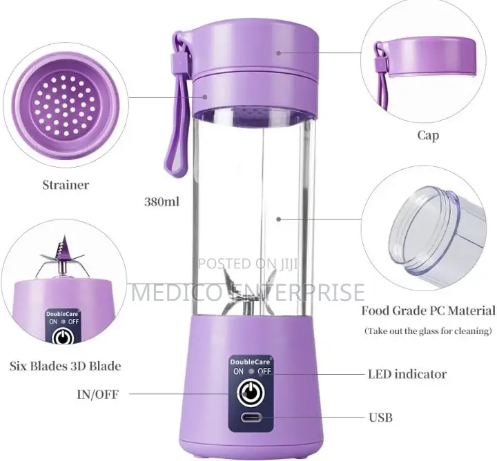 Portable and Rechargeable Battery Juice Blender