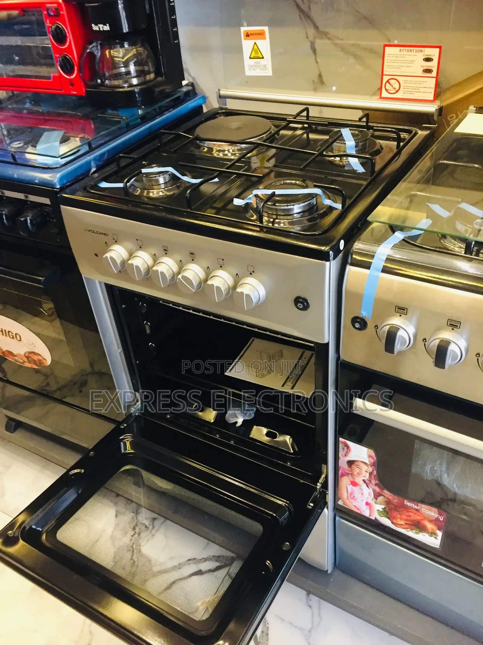 Stylish Gas Electric Cooker Oven Grill 3-1