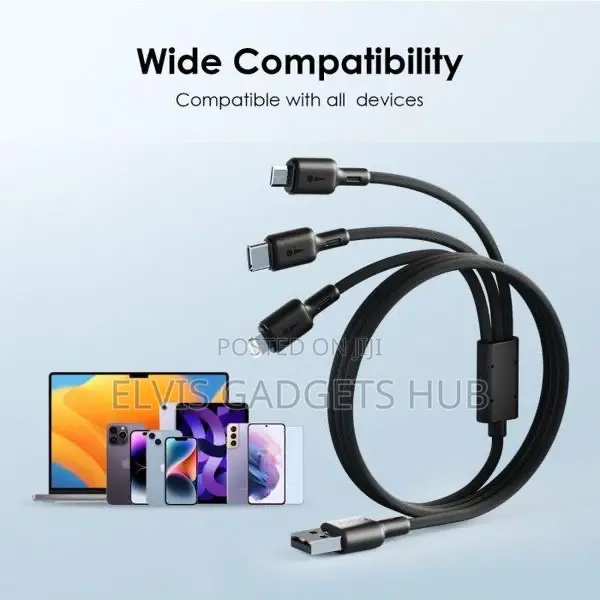 Oraimo 60w 3-in-1 Fast Charging Cable