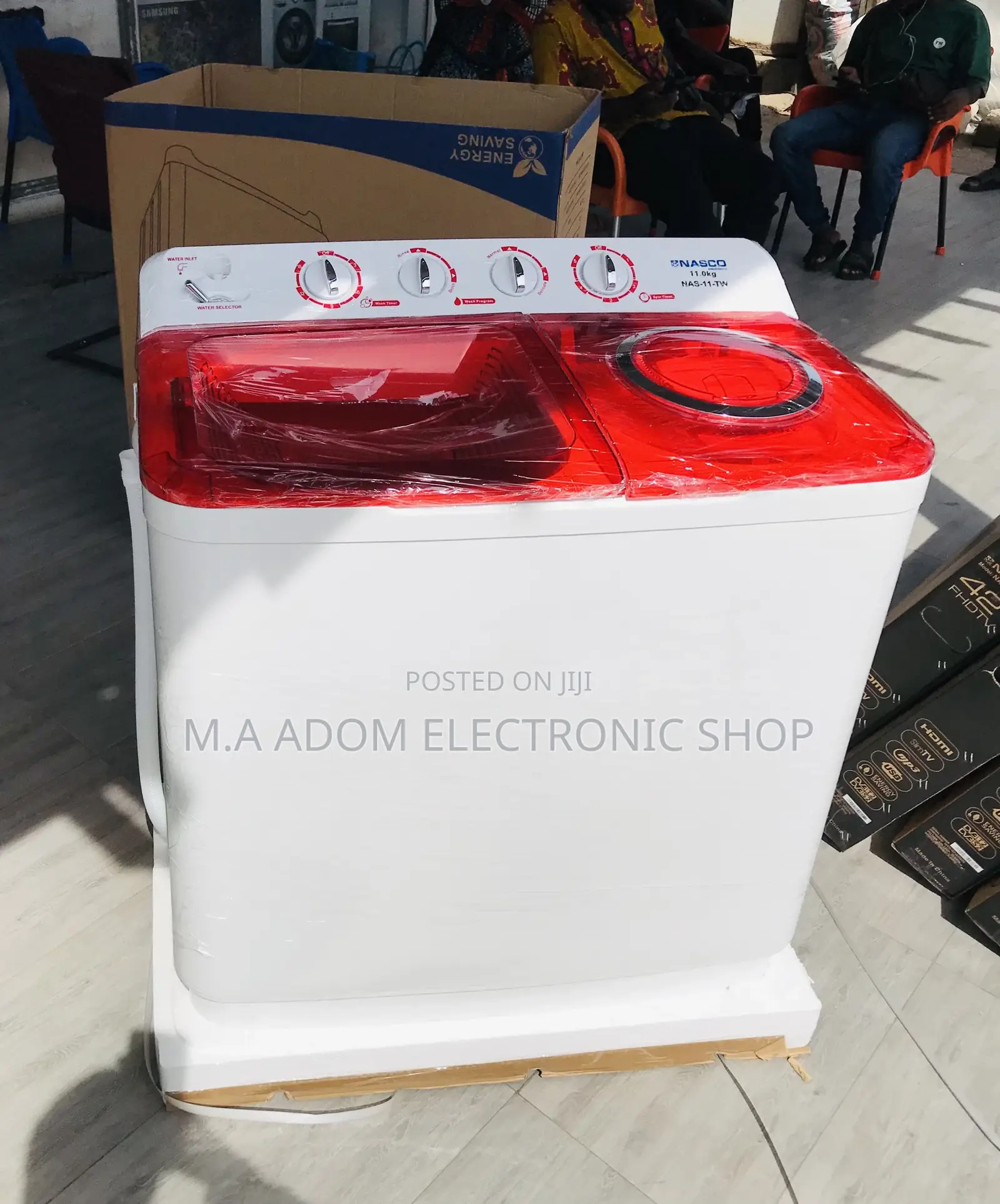 Durable Nasco 11kg Semi-Automatic Washing Machine + Spin Dry